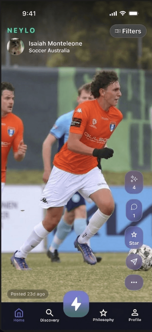 Neylo app: an athlete highlight reel